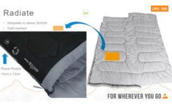 Vango Radiate Single Deckenschlafsack Schwarz -Outwell Verkaufsgeschäft 306982 2716898