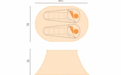 Regatta Malawi 2-Personen-Pop-Up-Festivalzelt Rot