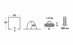 High Peak Mehrzweckzelt Lido -Outwell Verkaufsgeschäft 615331 4452195