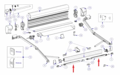 Thule Stützfuß (185cm) Für Markisenlänge Ab 4m