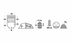 High Peak Zelt Goshawk 4 Tunnelzelt -Outwell Verkaufsgeschäft 803042 5244845